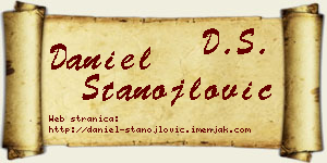 Daniel Stanojlović vizit kartica